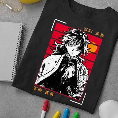 Tomioka Giyu Sunset KnY | Demon Slayer: Kimetsu no Yaiba Premium Unisex T-Shirt