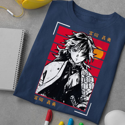 Tomioka Giyu Sunset KnY | Demon Slayer: Kimetsu no Yaiba Premium Unisex T-Shirt