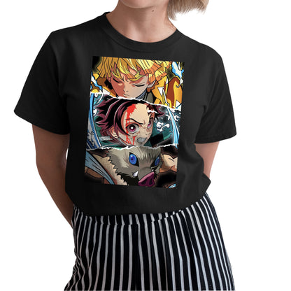 The Trio Tanjoro Zenitsu and Inosuke | Demon Slayer: Kimetsu no Yaiba Premium Unisex T-Shirt