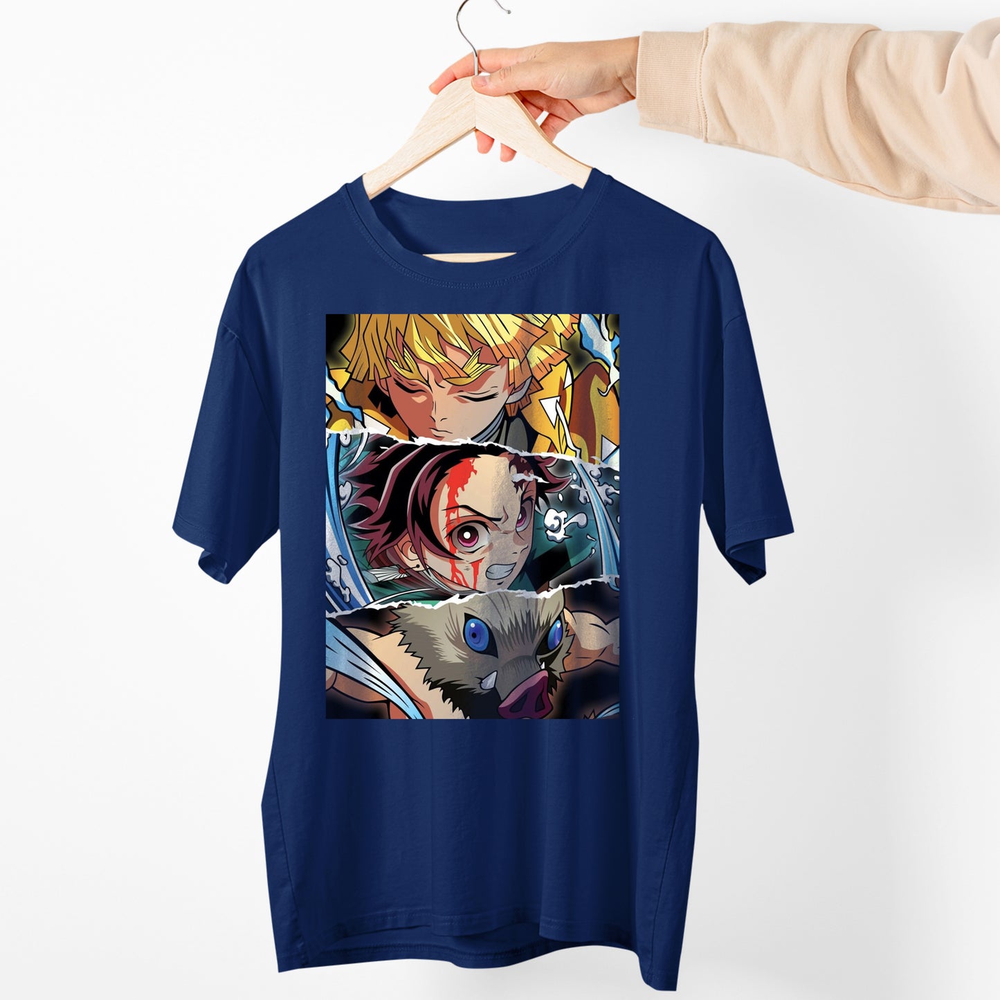 The Trio Tanjoro Zenitsu and Inosuke | Demon Slayer: Kimetsu no Yaiba Premium Unisex T-Shirt