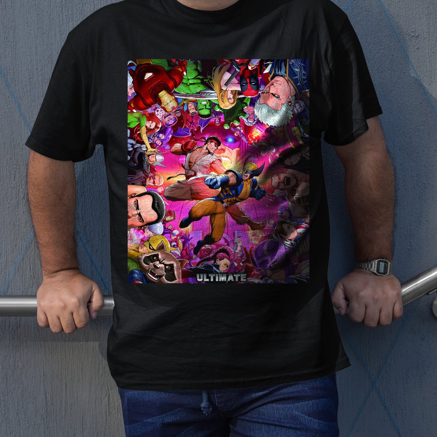 Ultimate Marvel VS Capcom 3 Arcade Flyer Premium Unisex T-shirt