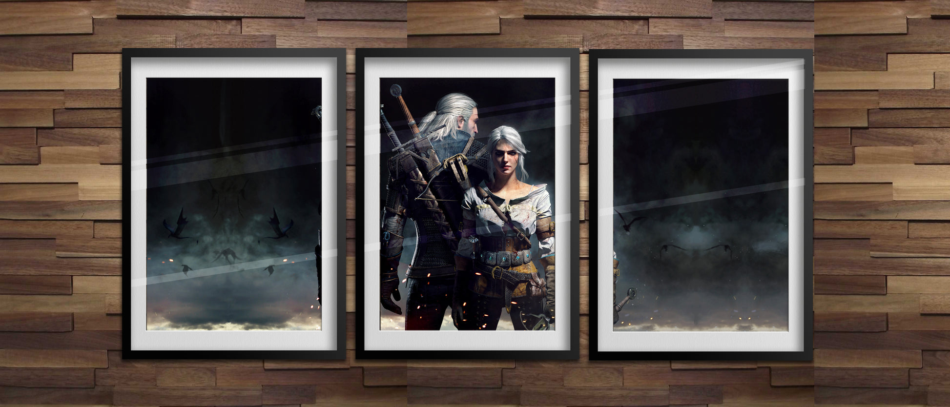 The Witcher 3 Wild Hunt Key Art poster set of 3 print