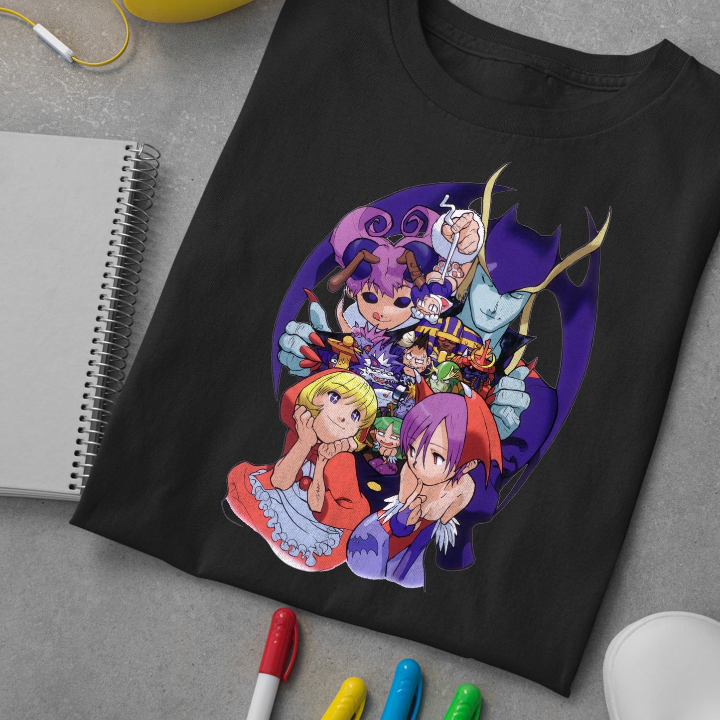 Vampire Daarkstalkers Arcade Flyer V1  Unisex T-shirt, Gamer Shirt, Gaming Gift