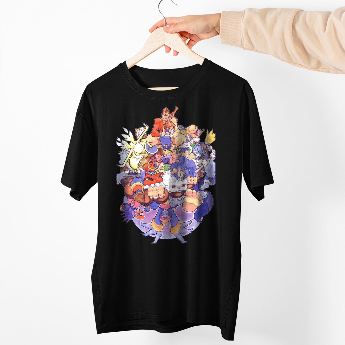 Vampire Hunter Night Warriors Daarkstalkers Revenge Collage Unisex T-shirt, Gamer Shirt, Gaming Gift