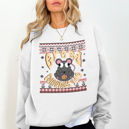 Greed Consumes Me Rat Christmas Sweatshirt – Funny Holiday Ugly Sweater, Cozy Winter Unisex Crewneck (Copy)