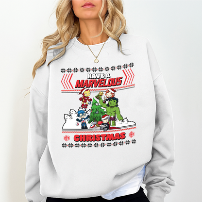 Christmas Is Among Us Sweatshirt | Funny Gamer Ugly Christmas Sweater | Holiday Gift for Gamers & Crewmates | Unisex Cozy Pullover