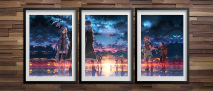 Sword Art Online Poster Set of 3 — Key Art Print | Anime Wall Art