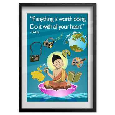 Buddha Meditation Motivational Poster | Inspirational Art