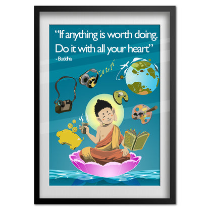 Buddha Meditation Motivational Poster | Inspirational Art