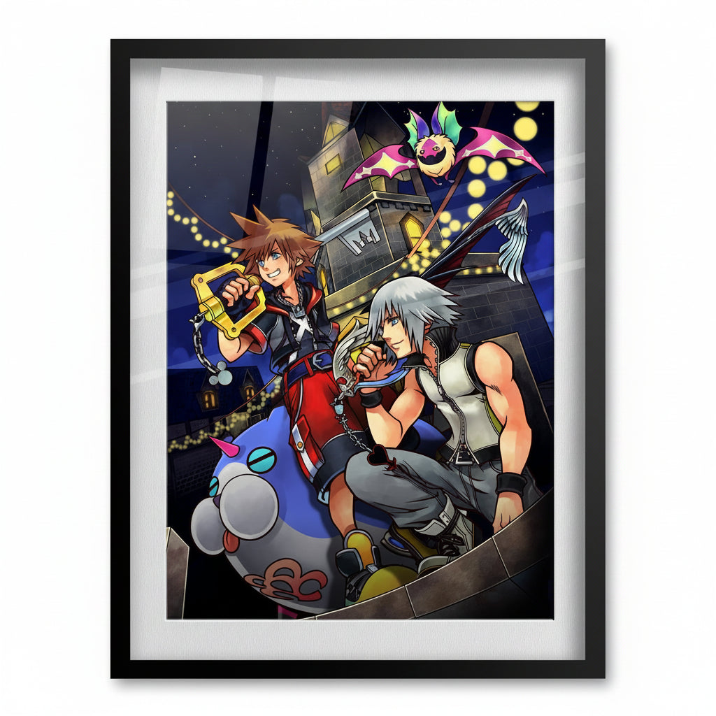 Kingdom Hearts 3D: Dream Drop Distance Poster — Key Art Print | JRPG Gaming Wall Art