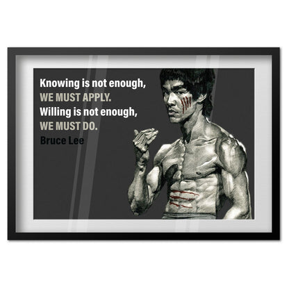 Bruce Lee Motivational Poster | Inspirational Art New