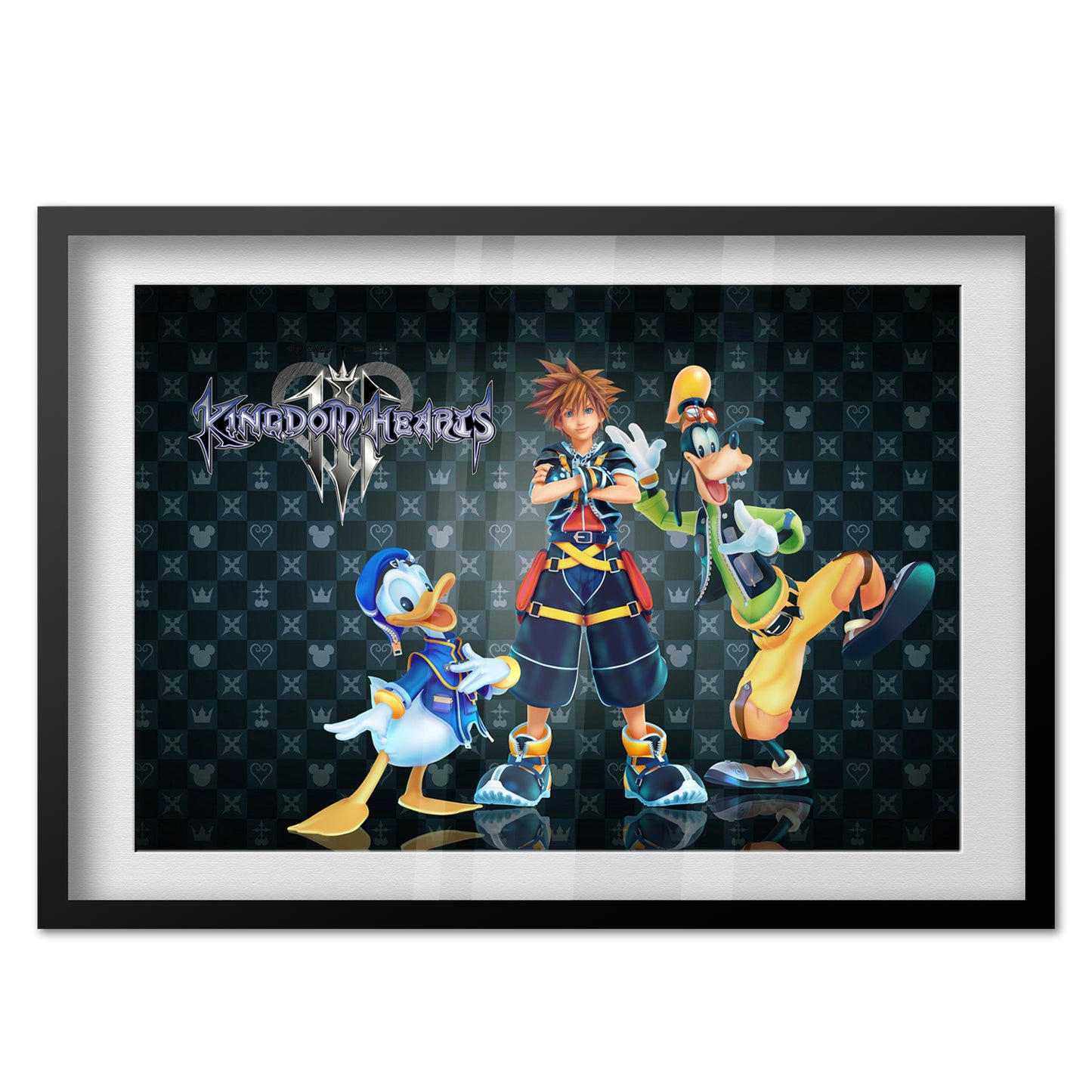 Kingdom Hearts II Poster — Donald Duck, Sora and Goofy Print | JRPG Gaming Wall Art