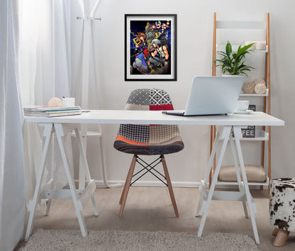 Kingdom Hearts 3D: Dream Drop Distance Poster — Key Art Print | JRPG Gaming Wall Art