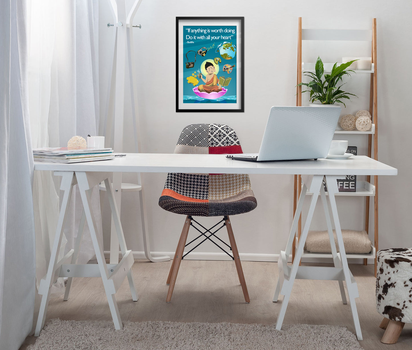 Buddha Meditation Motivational Poster | Inspirational Art