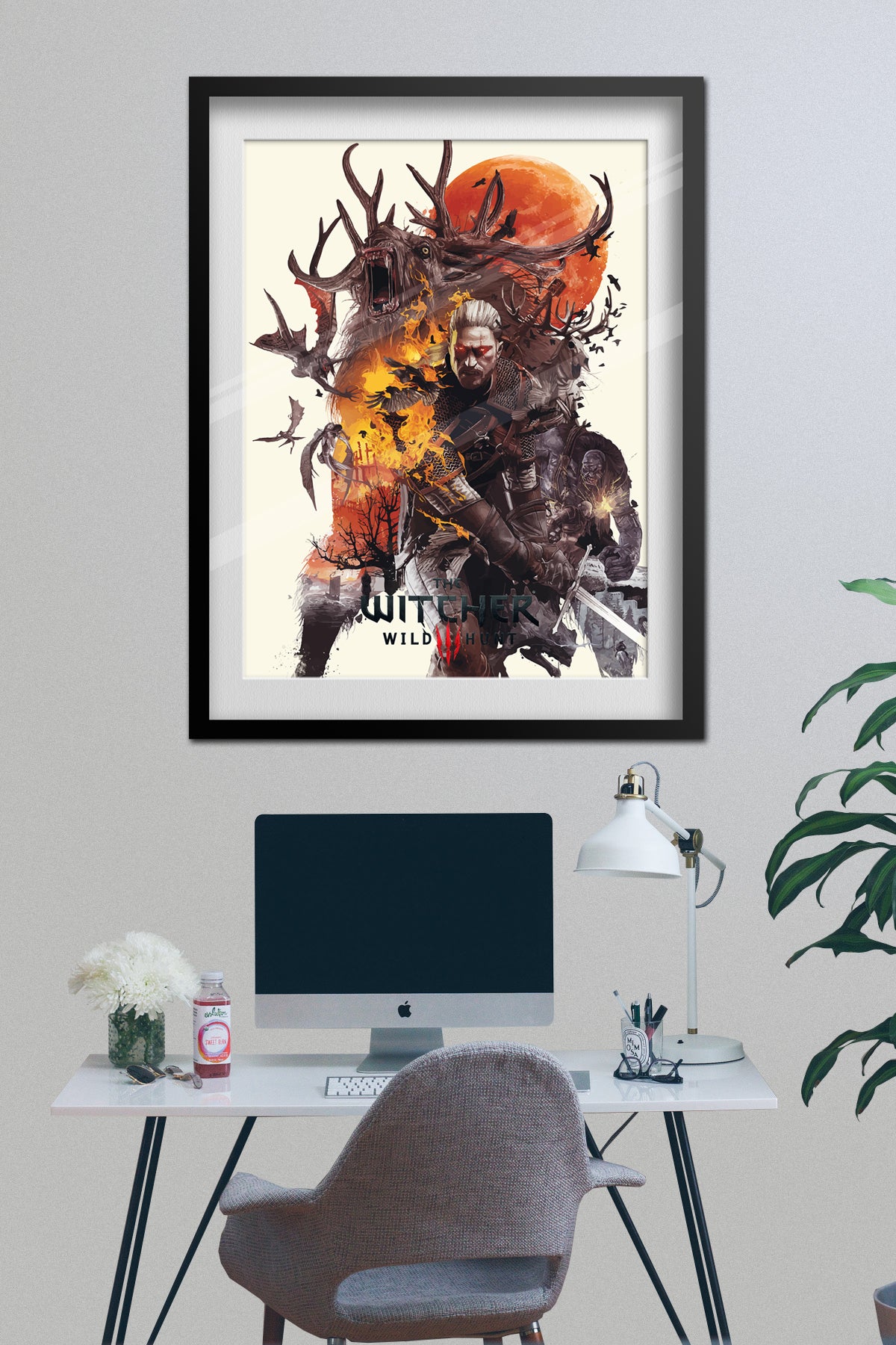 The Witcher 3 Poster — Geralt Key Art 01 Print | RPG Gaming Wall Art