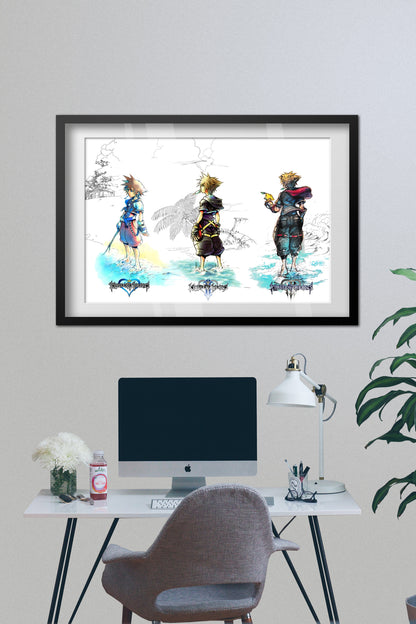 Kingdom Hearts Poster — Sora Exclusive Key Art Print | JRPG Gaming Wall Art