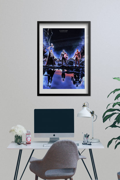 Avengers End Game Trio Movie Poster | Official Art