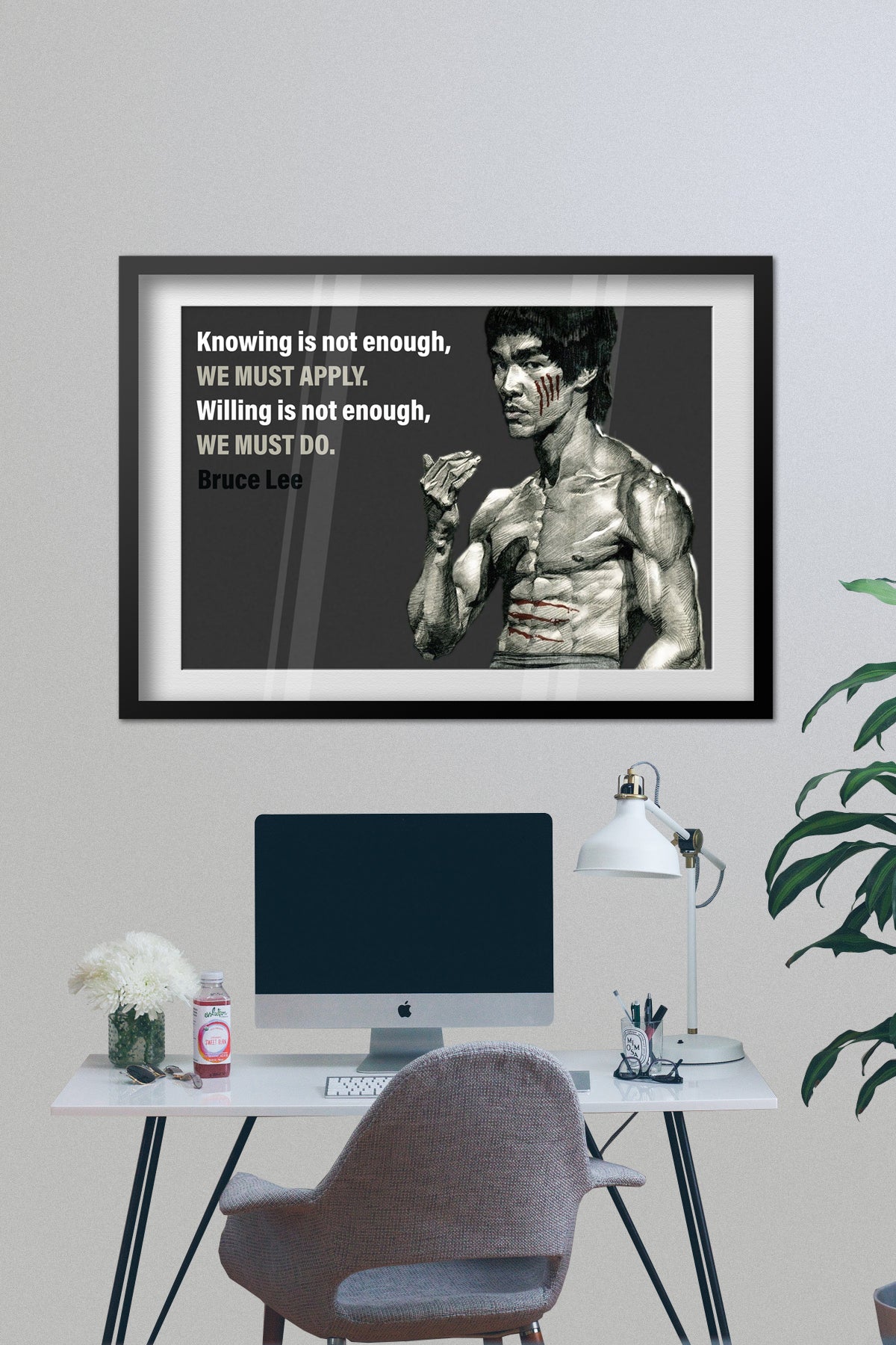 Bruce Lee Motivational Poster | Inspirational Art New