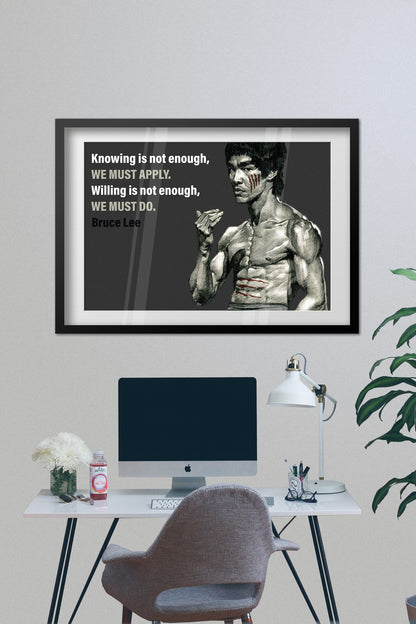 Bruce Lee Motivational Poster | Inspirational Art New