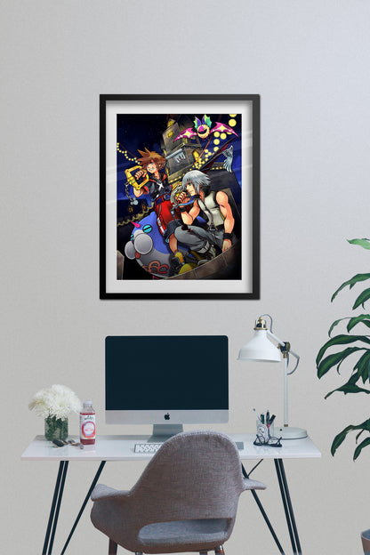 Kingdom Hearts 3D: Dream Drop Distance Poster — Key Art Print | JRPG Gaming Wall Art