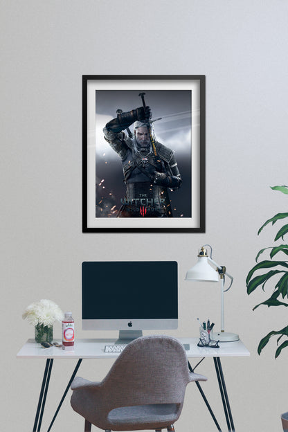 The Witcher 3 Poster — Wild Hunt Key Art Print | RPG Gaming Wall Art