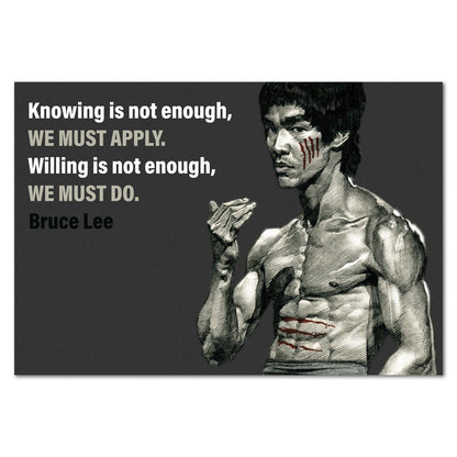Bruce Lee Motivational Poster | Inspirational Art New