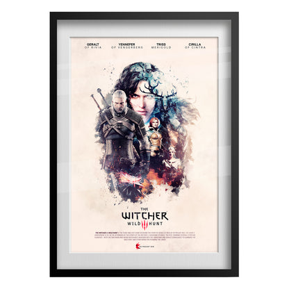 The Witcher 3 Poster — Key Art 02 Print | RPG Gaming Wall Art