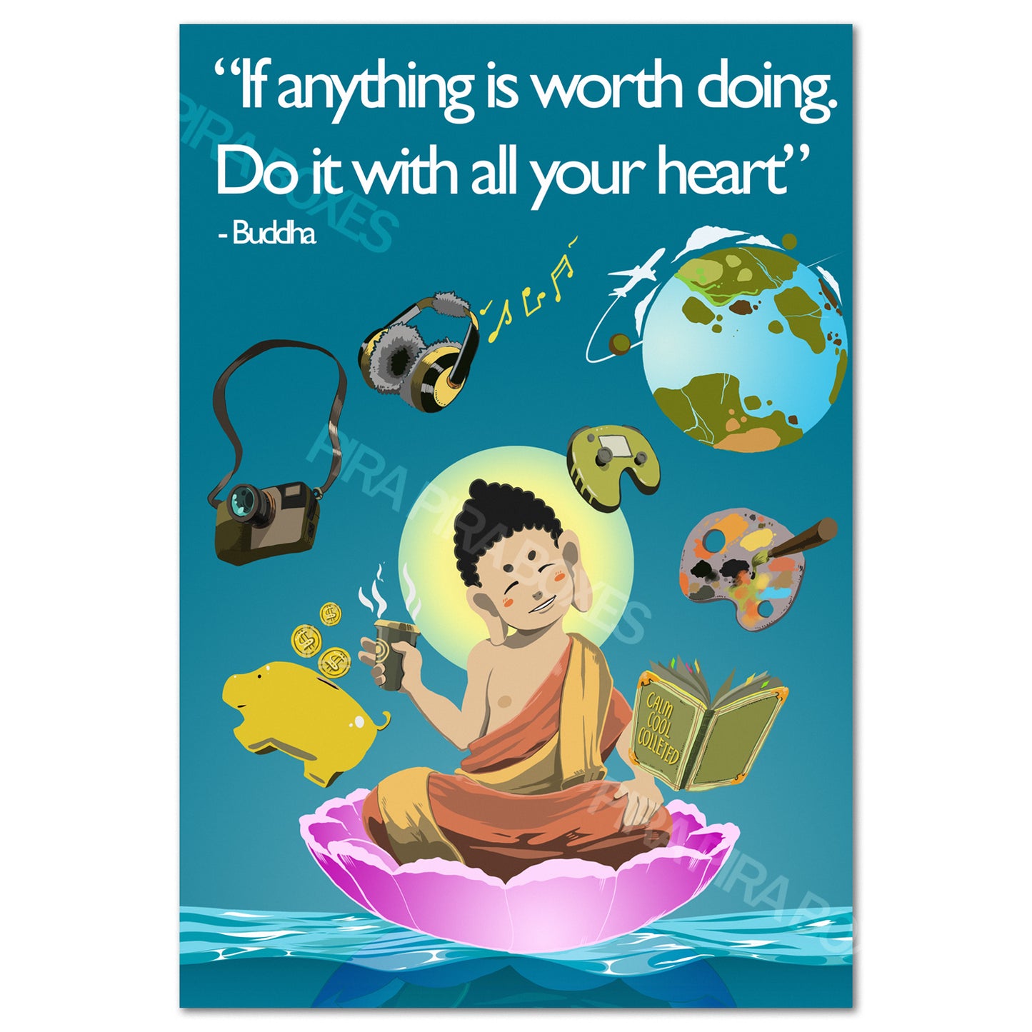 Buddha Meditation Motivational Poster | Inspirational Art