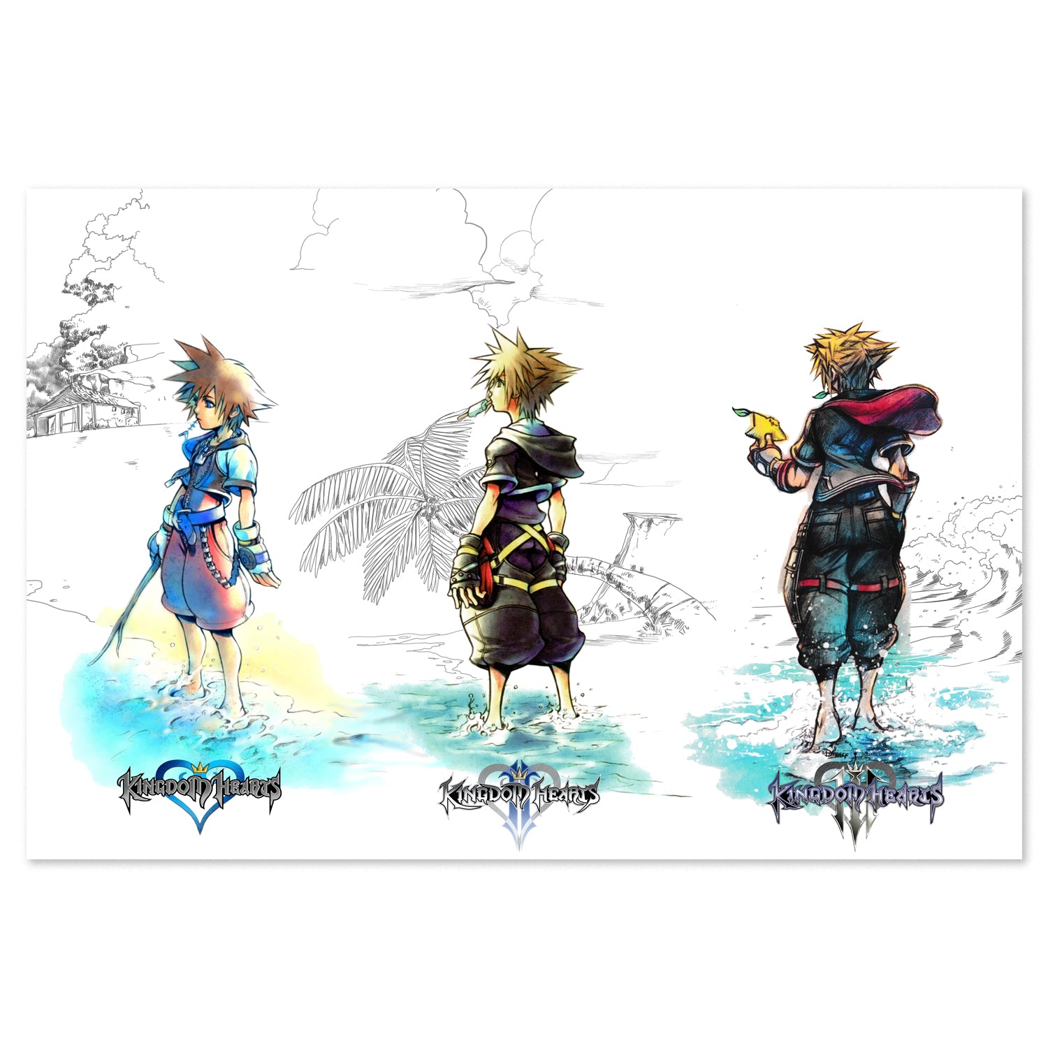 Kingdom Hearts Sora Exclusive Key Art poster print