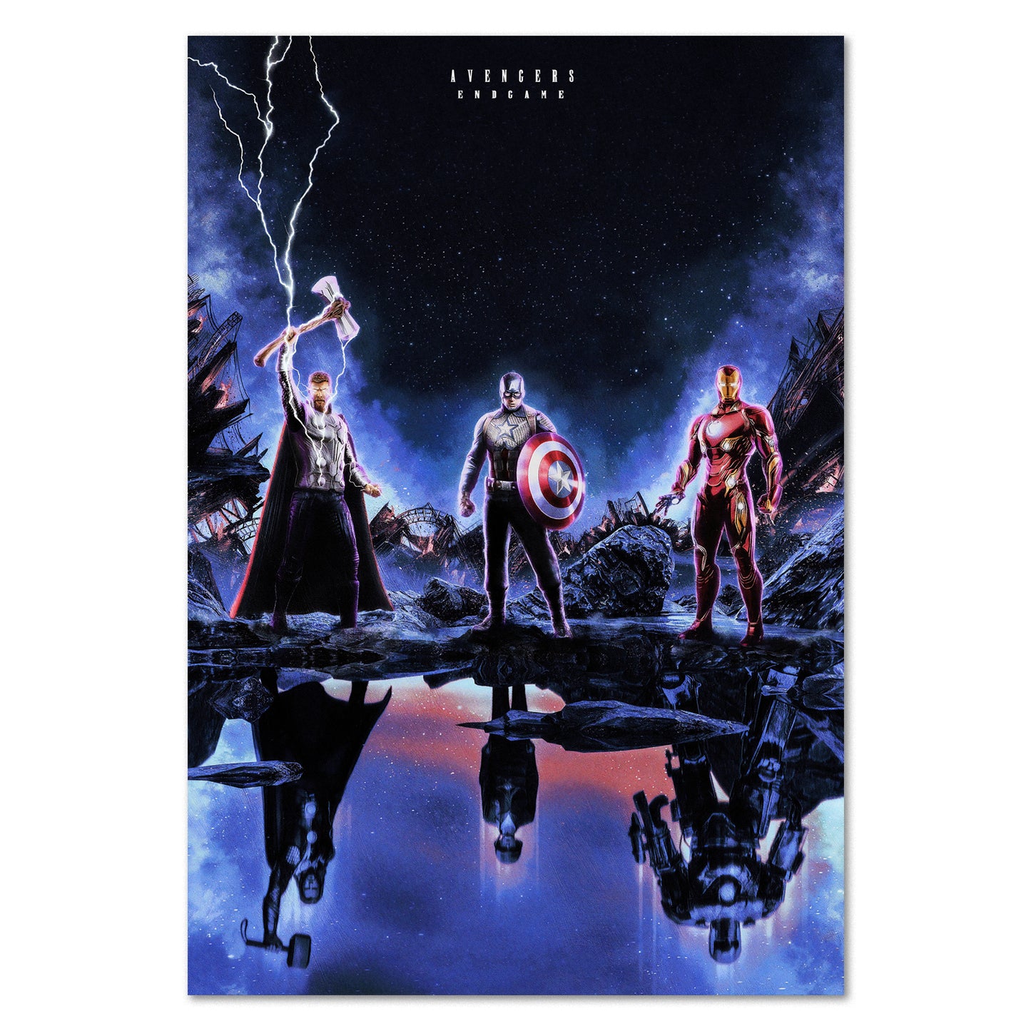 Avengers End Game Trio Movie Poster | Official Art