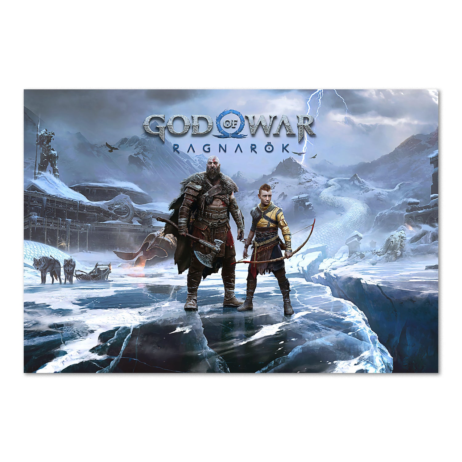 God of War Ragnarok Key Art poster print