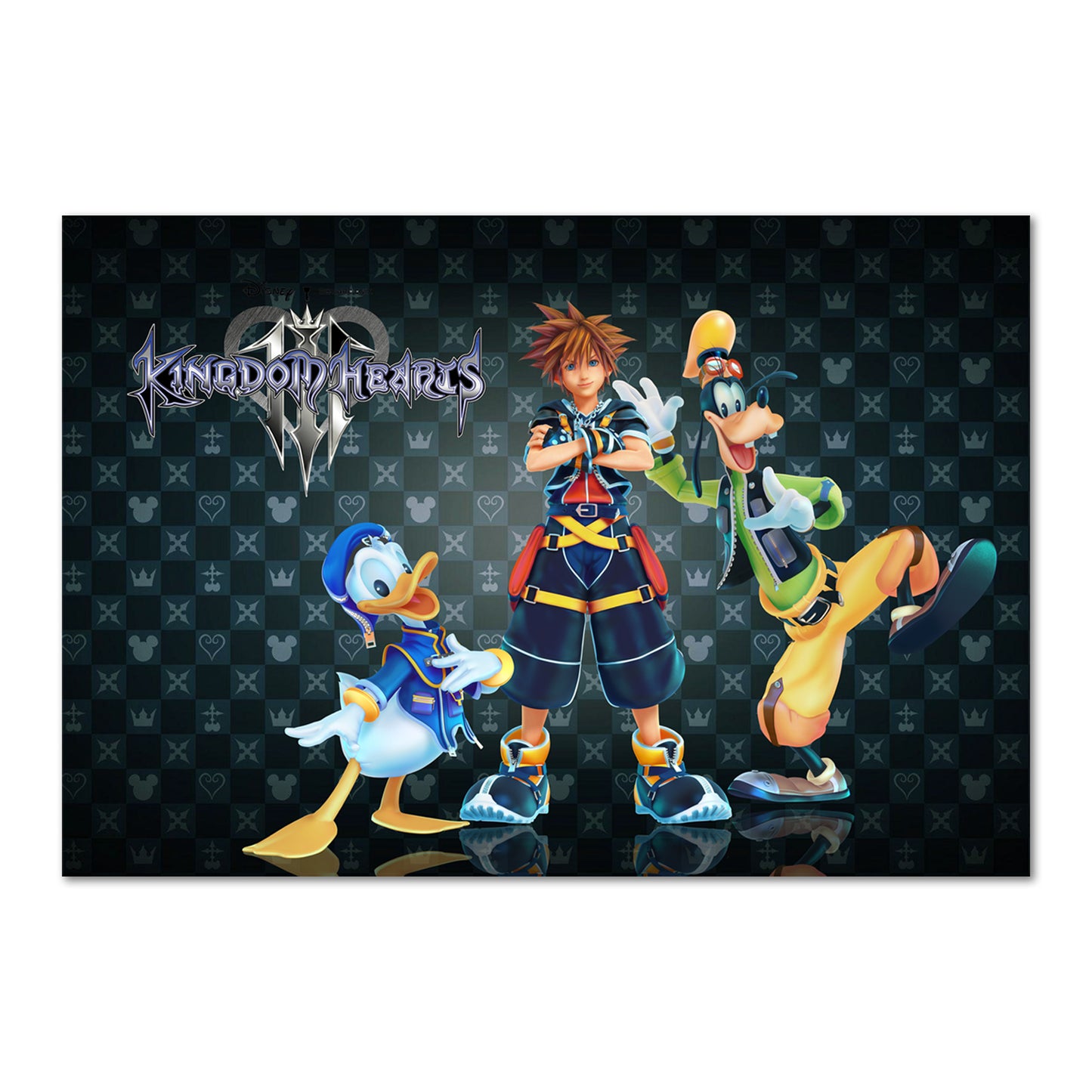 Kingdom Hearts II Donald Duck, Sora and Goofy poster print