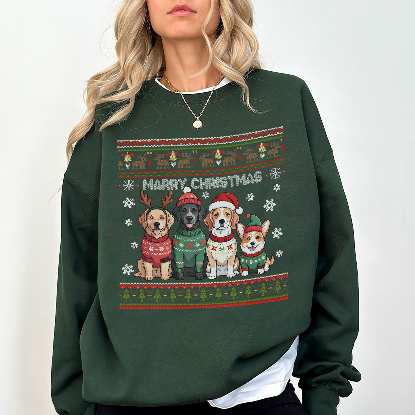 Meowy Christmas Cat Sweatshirt – Funny Holiday Crewneck for Cat Lovers | Cute Cozy Unisex Winter Sweater Gift
