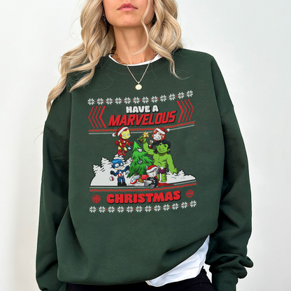 Christmas Is Among Us Sweatshirt | Funny Gamer Ugly Christmas Sweater | Holiday Gift for Gamers & Crewmates | Unisex Cozy Pullover