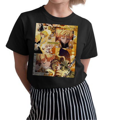 Zenitsu Agatsuma Collage Art | Demon Slayer: Kimetsu no Yaiba Premium Unisex T-Shirt