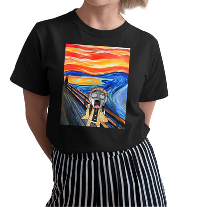 Zenitsu Screaming Edvard Munch Inspired | Demon Slayer: Kimetsu no Yaiba Premium Unisex T-Shirt