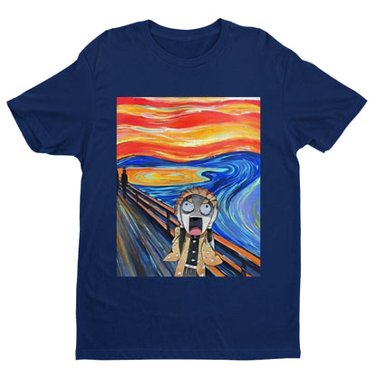 Zenitsu Screaming Edvard Munch Inspired | Demon Slayer: Kimetsu no Yaiba Premium Unisex T-Shirt