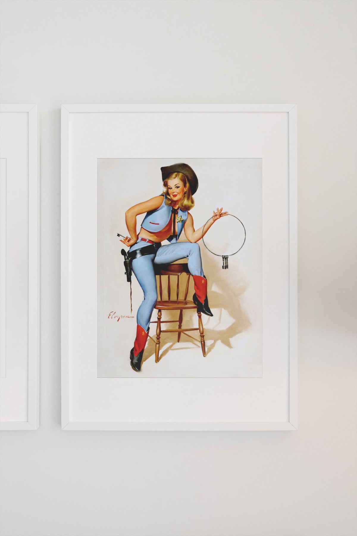 A Key Situation by Gil Elvgren, pin-up poster — gallery wall