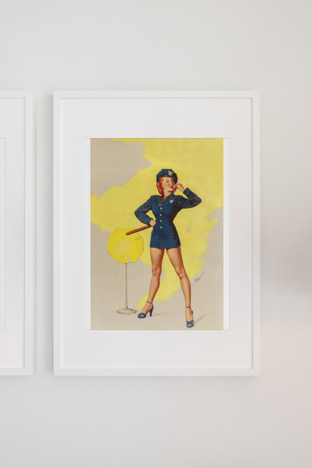 A Real Stopper by Gil Elvgren, pin-up poster — gallery wall