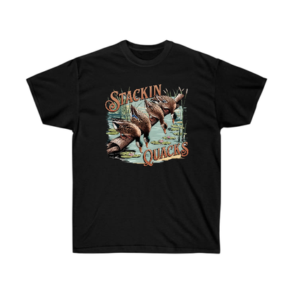 Stackin' Quacks Duck Hunting T-Shirt – Funny Graphic Tee for Outdoorsmen