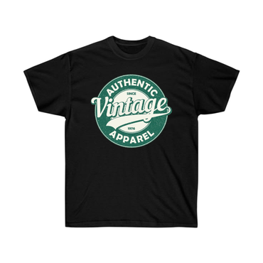 Authentic Vintage Apparel T-Shirt | Retro 1976 Graphic Tee for Men & Women