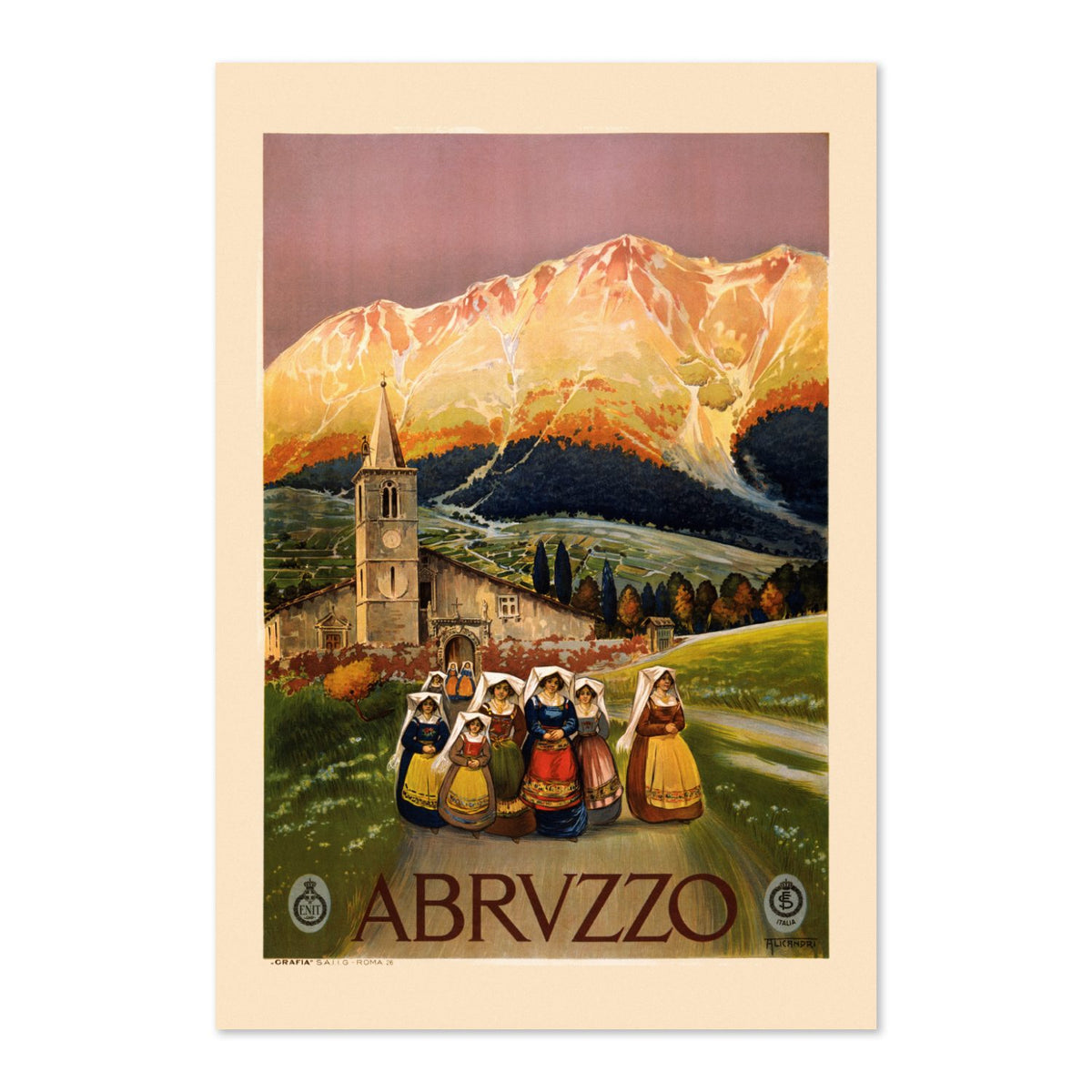 Abruzzo Italy poster print