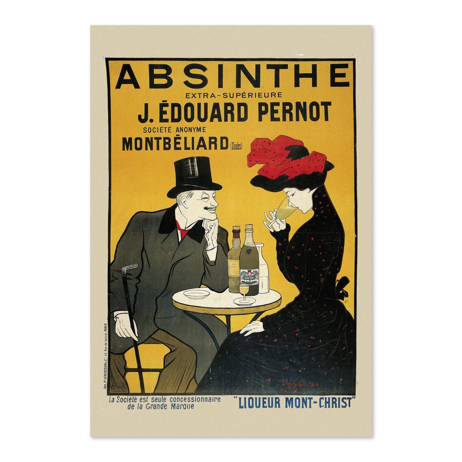 Absinthe J Edouard Pernot poster print