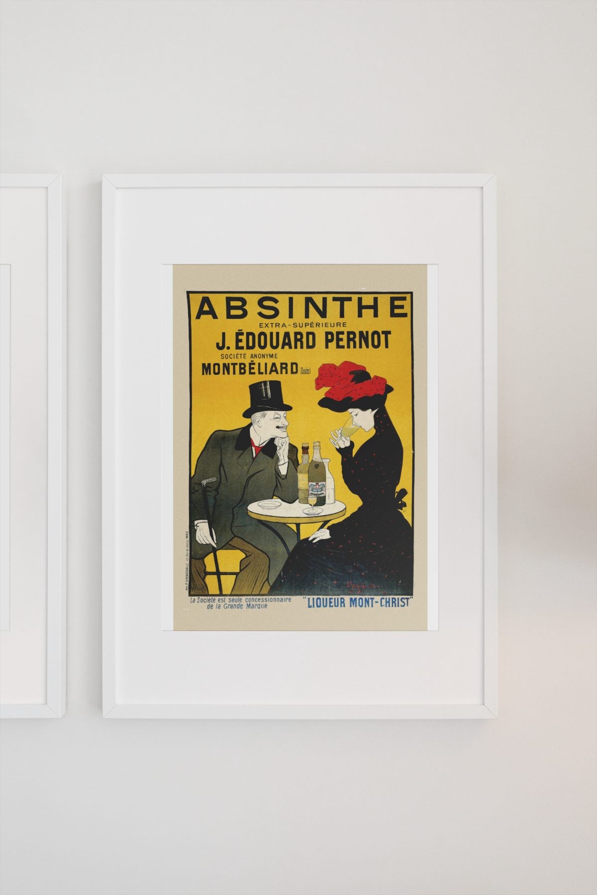 Absinthe J Edouard Pernot poster on a light wall