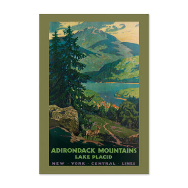 Adirondack Mountains NY Central poster print