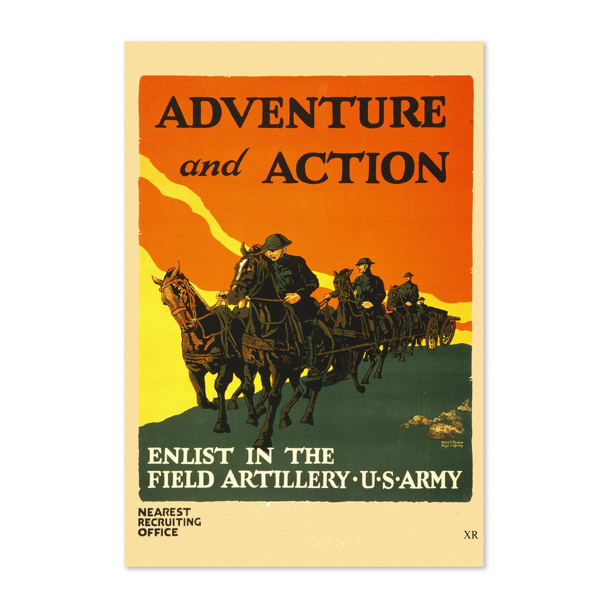 Adventure and Action — Field Artillery poster print