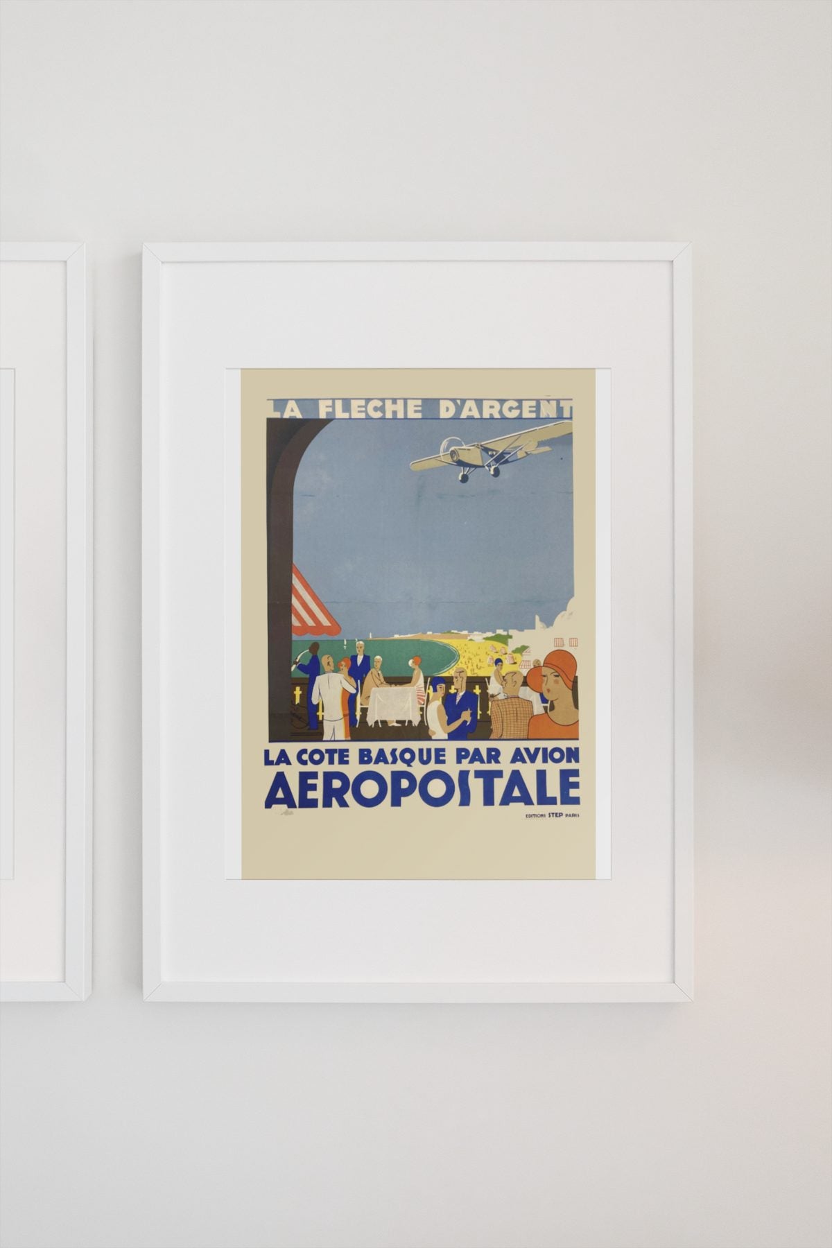 Aeropostale Basque Coast poster on a light wall