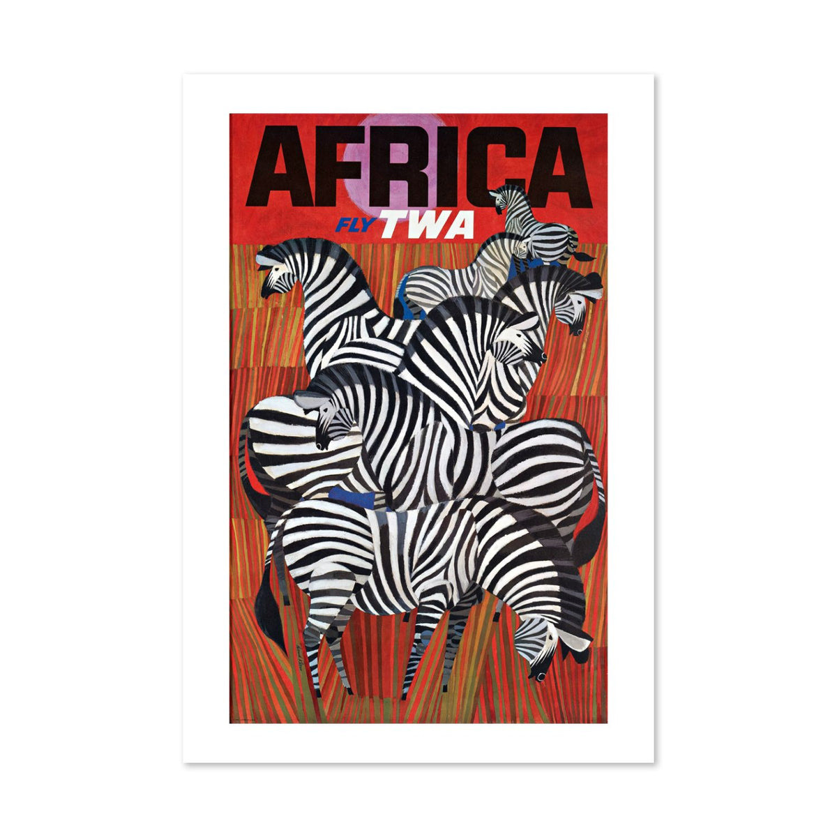 Africa Fly TWA poster print