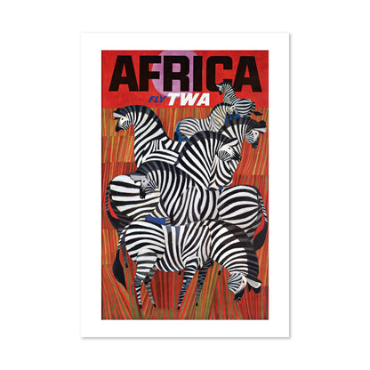 Africa Fly TWA poster print