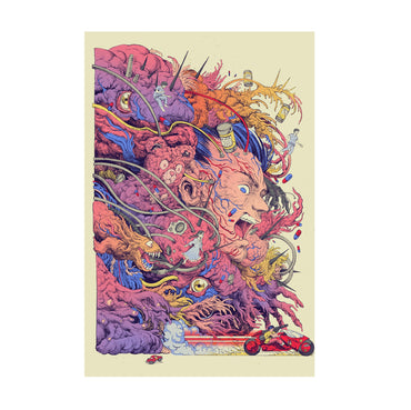 Akira (1988) Movie Logo Collage Art poster print